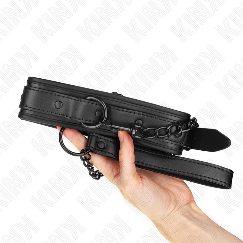 NEOPRENE BONDAGE COLLAR MODEL 2 WITH BELT 78 CM ADJUSTABLE 37.5 X 49.5 CM