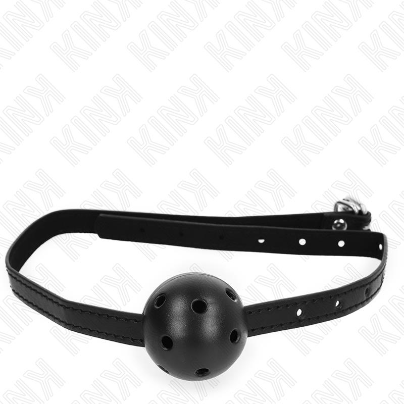 SIMPLICITY BLACK BREATHABLE BALL 4.5 CM GAG 62 x 1.5 CM