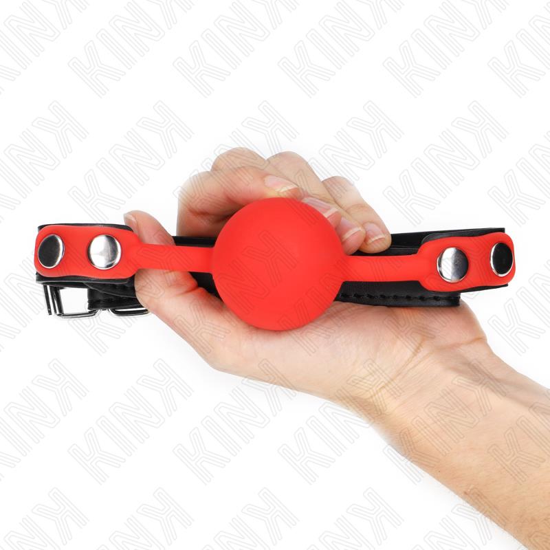RED SILICONE BALL 4 CM GAG 60 x 2 CM
