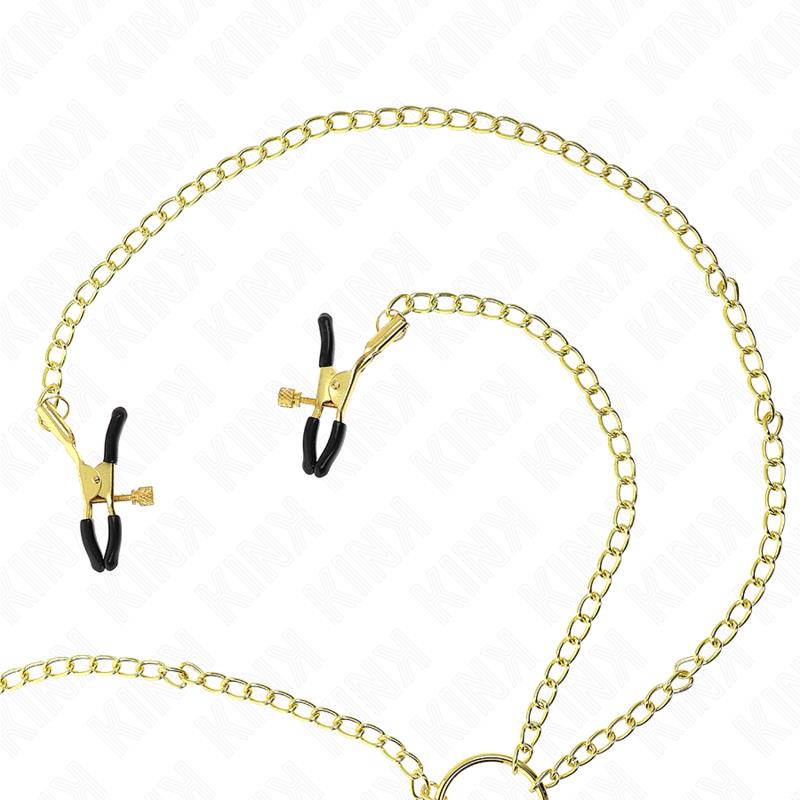 4 NIPPLE AND CLIT CLAMPS ADJUSTABLE GOLD