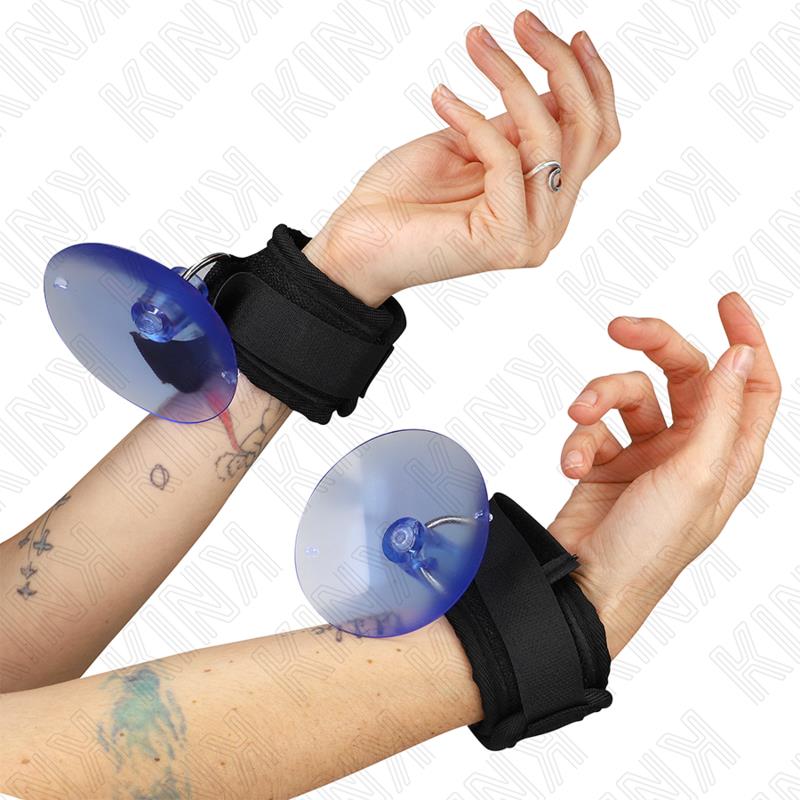 SUCTION CUP WRIST RESTRAINTS BLACK 29-40 CM X 5 CM