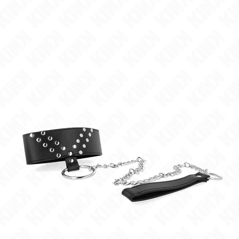 NECKLACE WITH BELT 65 CM WITH V RIVET ADJUSTABLE 36-43 CM X 5 CM