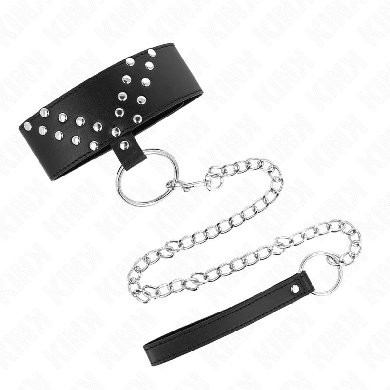NECKLACE WITH BELT 65 CM WITH V RIVET ADJUSTABLE 36-43 CM X 5 CM