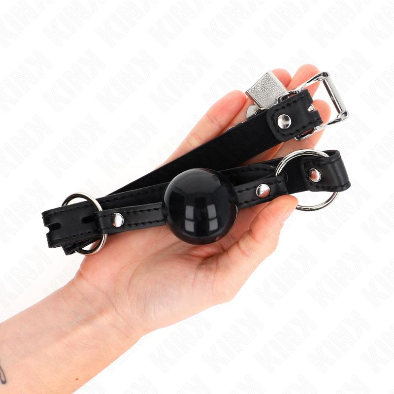 TPE BALL 4 CM GAG WITH BLACK LOCK 60 x 2 CM