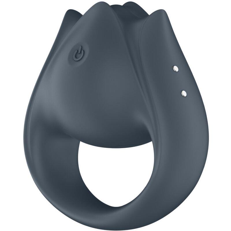 PERFECT PAIR 2 MULTIVIBRATOR 2 IN 1 PENIS RING AND FINGER STIMULATOR GREY