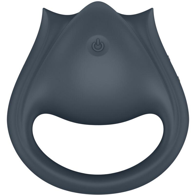PERFECT PAIR 2 MULTIVIBRATOR 2 IN 1 PENIS RING AND FINGER STIMULATOR GREY
