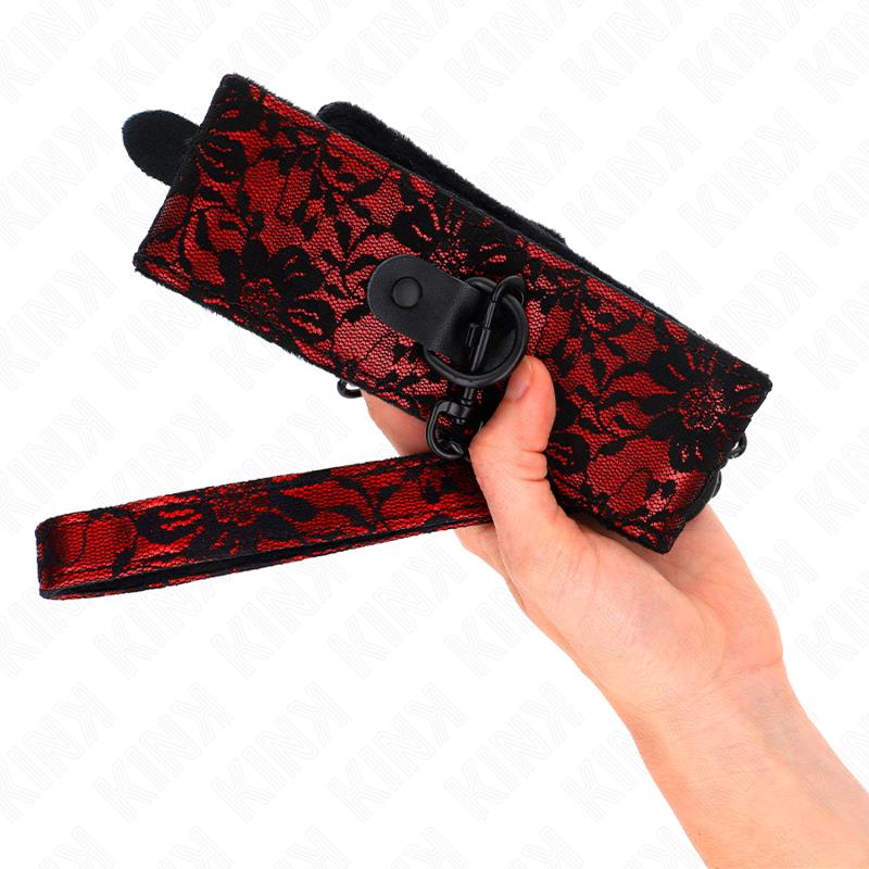 ČIPKANA OVRATNICA S POJASOM S PRAVIM KOŽNIM POJASOM 105 CM / 44 X 5.5 CM