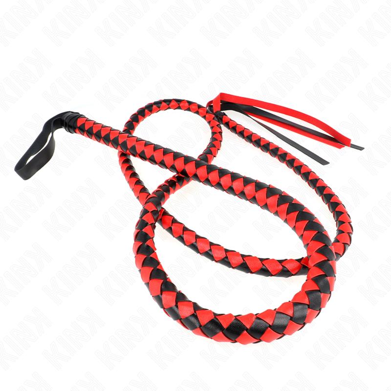 RED LONG SNAKE WHIP 210 CM