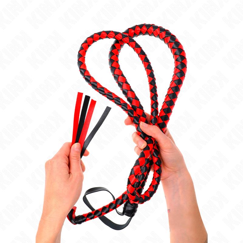 RED LONG SNAKE WHIP 210 CM