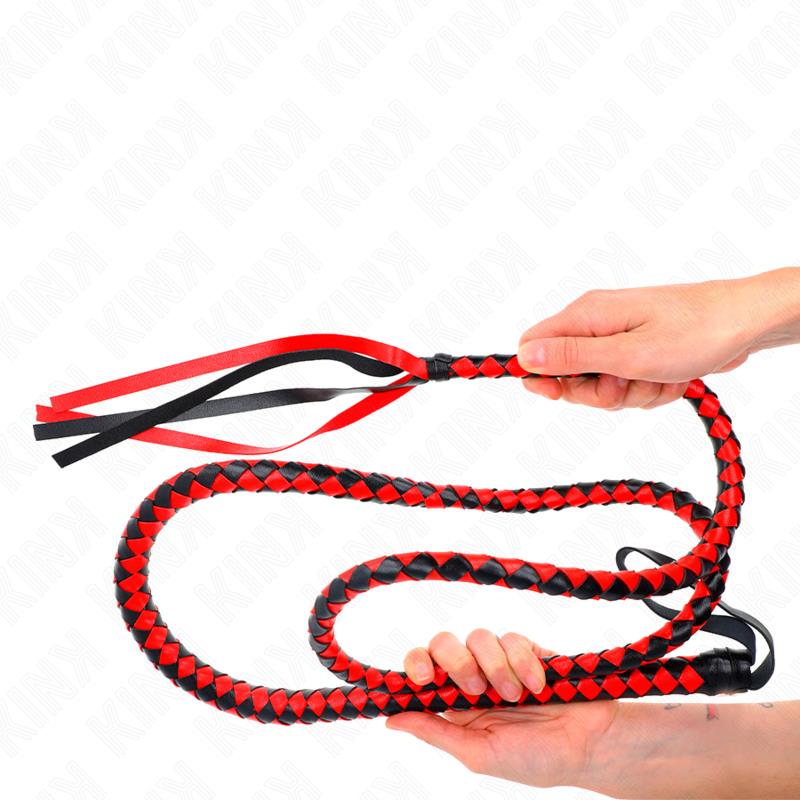 RED LONG SNAKE WHIP 210 CM