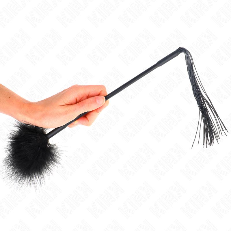 SILICONE WHIP WITH FEATHERS FOR TICKLE 47 CM