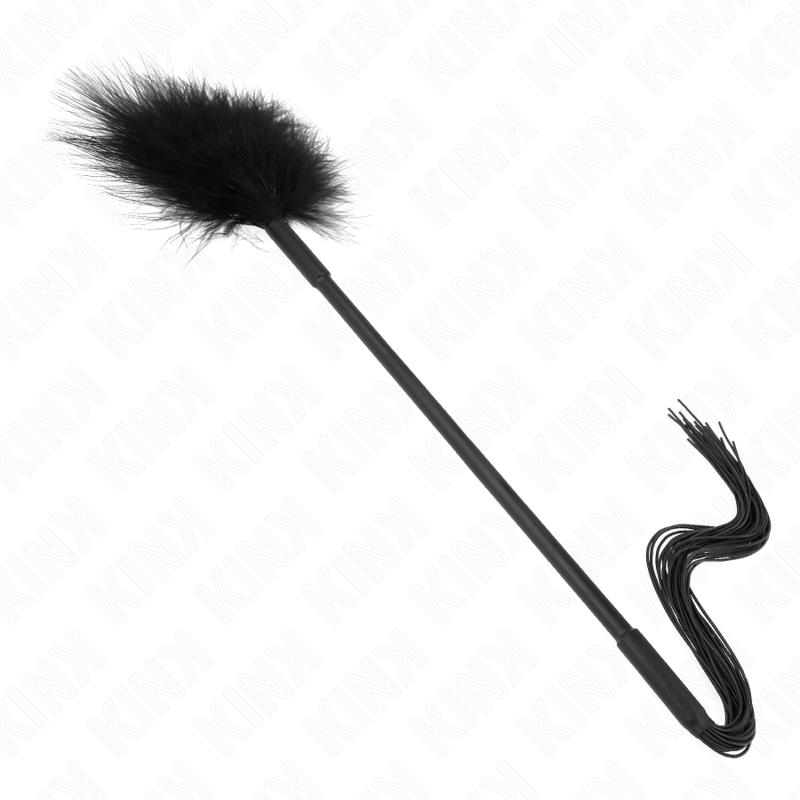 SILICONE WHIP WITH FEATHERS FOR TICKLE 47 CM