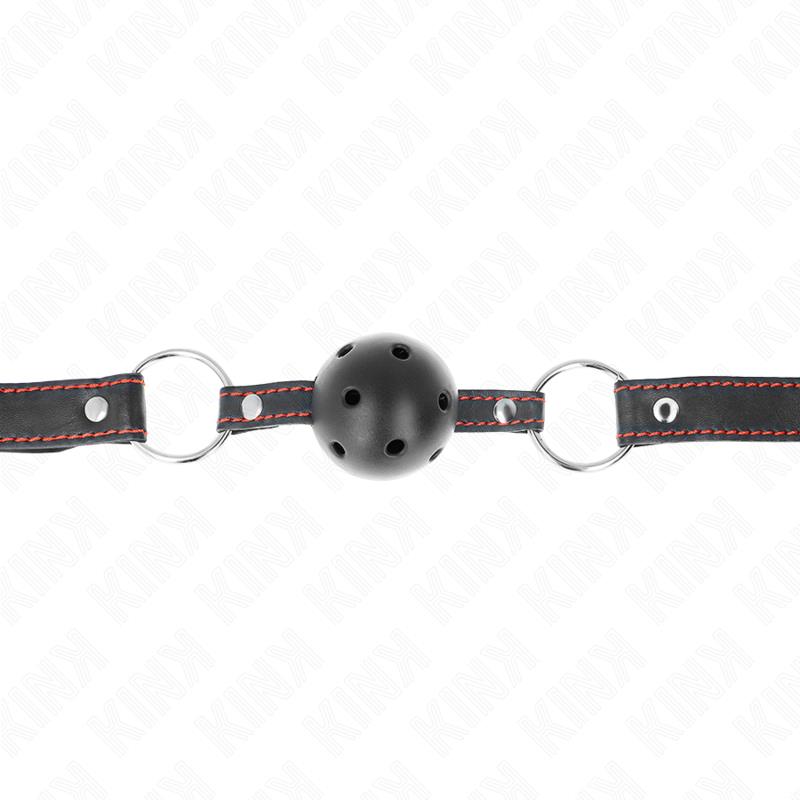 HOLLOW HARD BLACK BALL GAG MODEL 2 65 x 2.5 CM