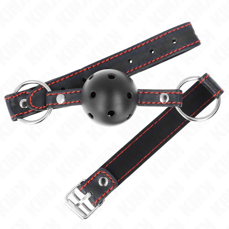 HOLLOW HARD BLACK BALL GAG MODEL 2 65 x 2.5 CM
