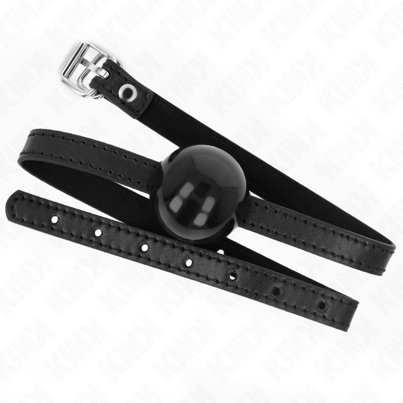 BLACK SINGLE SOLID BALL 4 CM GAG 65 x 1.5 CM