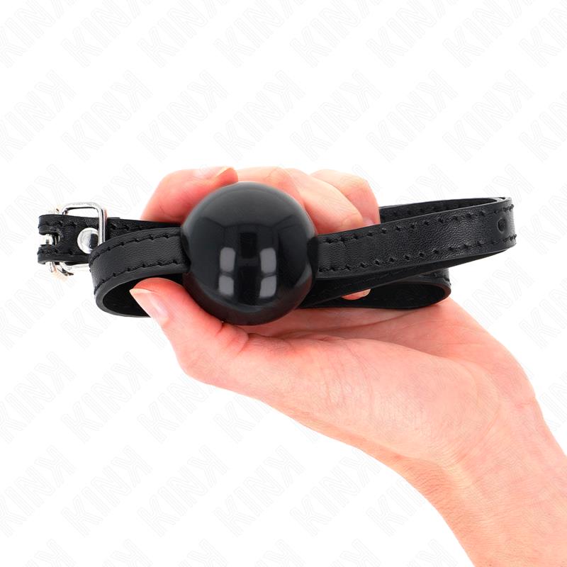 BLACK SINGLE SOLID BALL 4 CM GAG 65 x 1.5 CM