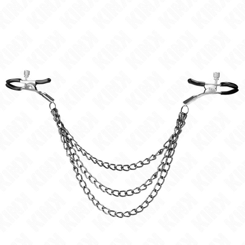 STEZNI KLAMPE ZA NIPPLE S 3 LANCA CRNE 20/23/28 CM