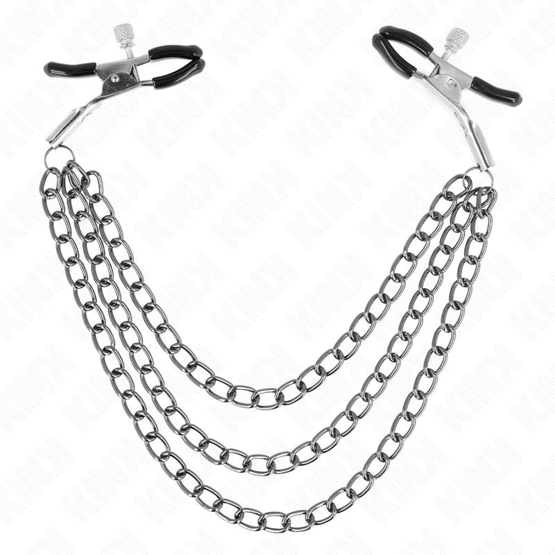 STEZNI KLAMPE ZA NIPPLE S 3 LANCA CRNE 20/23/28 CM