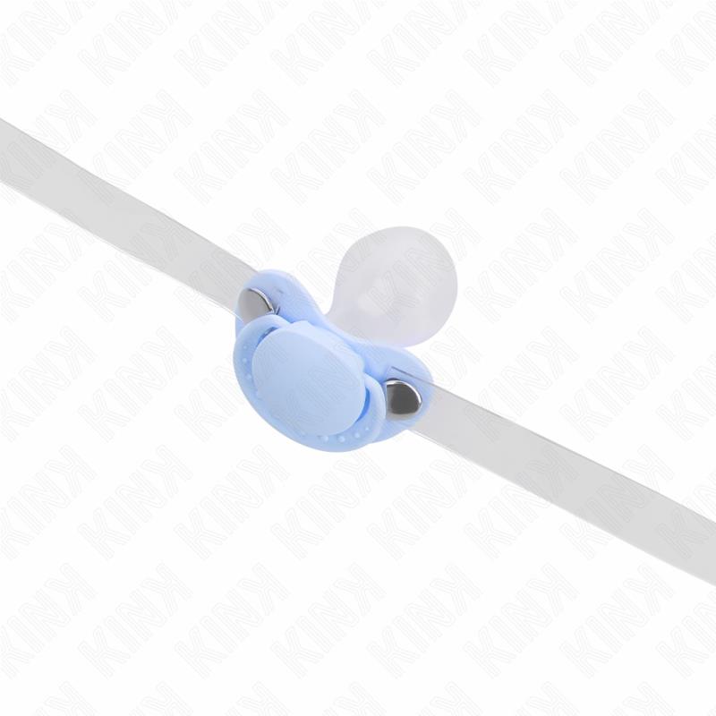 LIGHT BLUE PACIFIER SHAPED GAG 5.5 x 4 CM ADJUSTABLE 43-60 CM