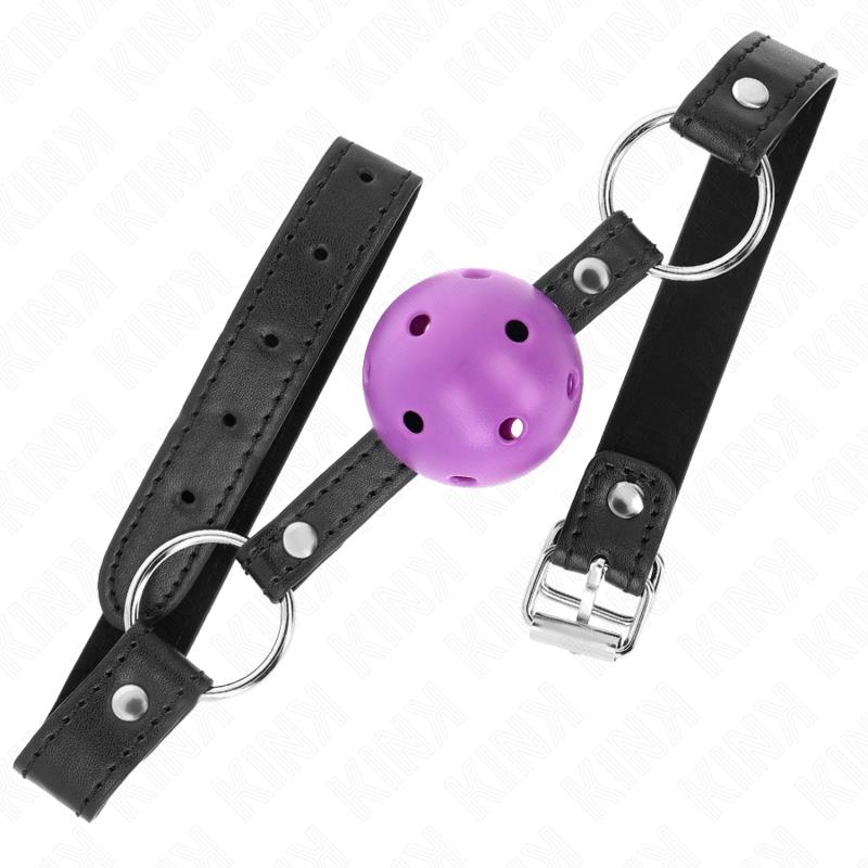 HOLLOW HARD PURPLE BALL 4.5 CM GAG 63.5 X 2 CM