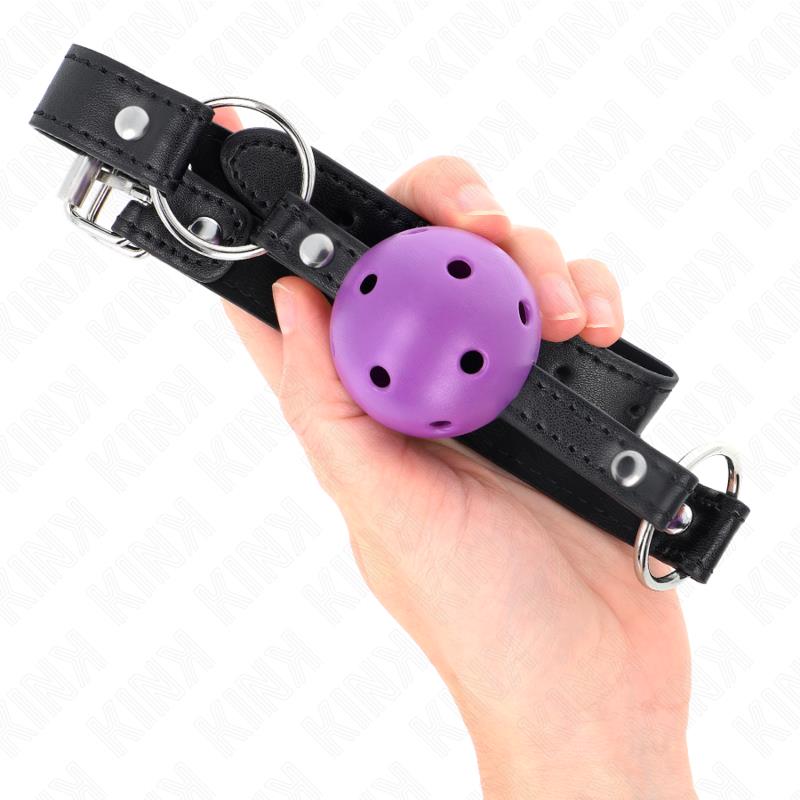 HOLLOW HARD PURPLE BALL 4.5 CM GAG 63.5 X 2 CM