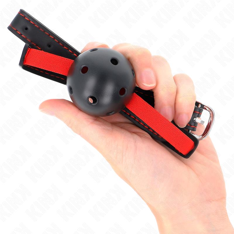 HOLLOW HARD MOUTH 4.5 CM GAG WITH ELASTIC BELT 56 x 1.5 CM