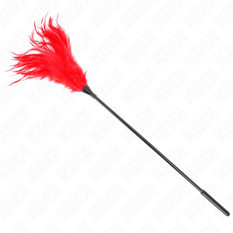 MULTIPLE RED TICKLE FEATHERS 45 CM