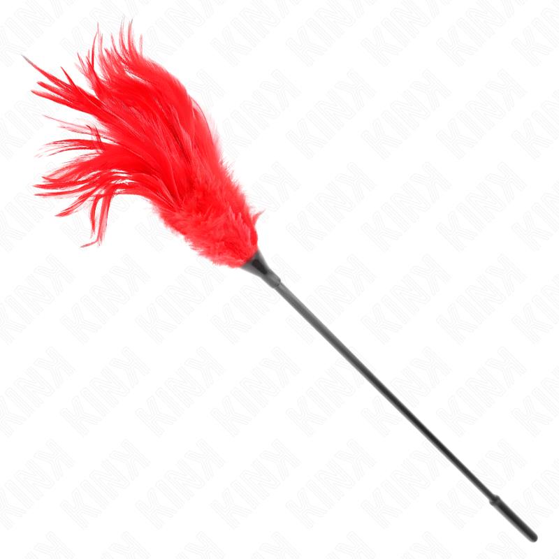 MULTIPLE RED TICKLE FEATHERS 45 CM
