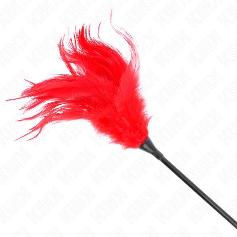 MULTIPLE RED TICKLE FEATHERS 45 CM