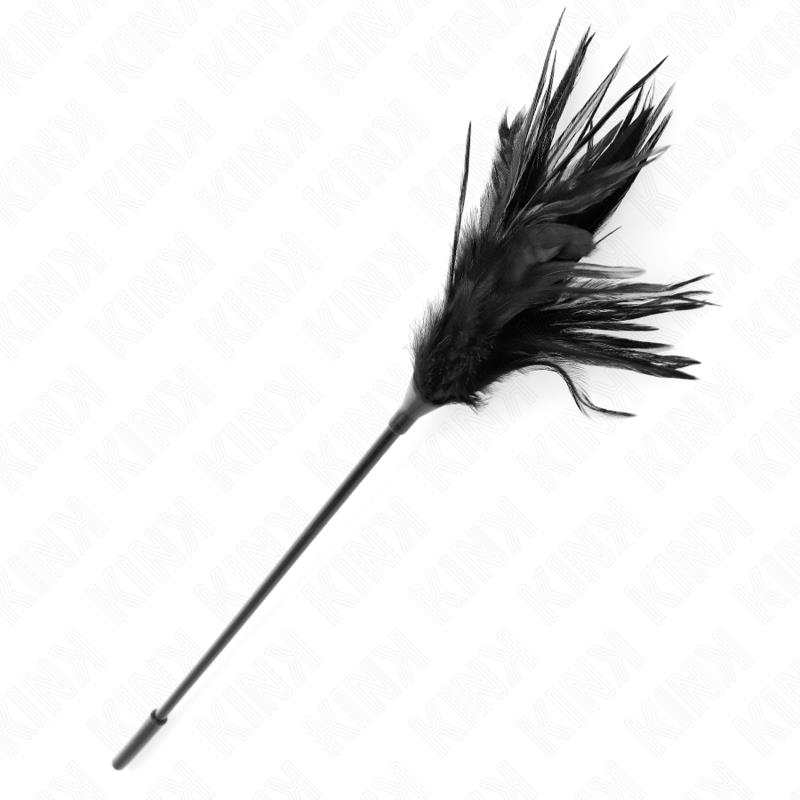 MULTIPLE BLACK TICKLE FEATHERS 45 CM