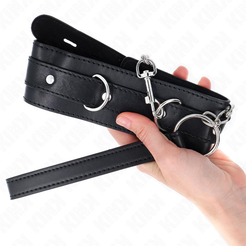 COLLAR WITH BELT 65 CM WITH STRAP BLACK 54 X 4.5 CM
