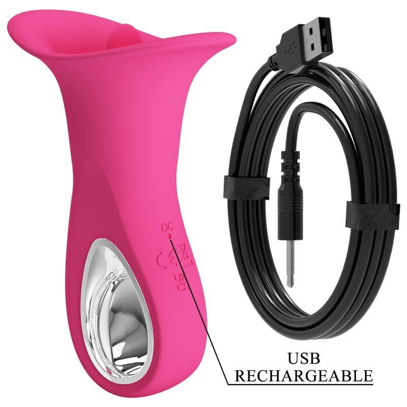CLYDE ORAL VIBRATOR VIBRATING TONGUE 12 VIBRATIONS PINK