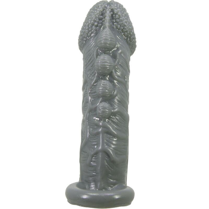 REALISTIC PENIS ENLARGER AND DELAY SLEEVE GREY