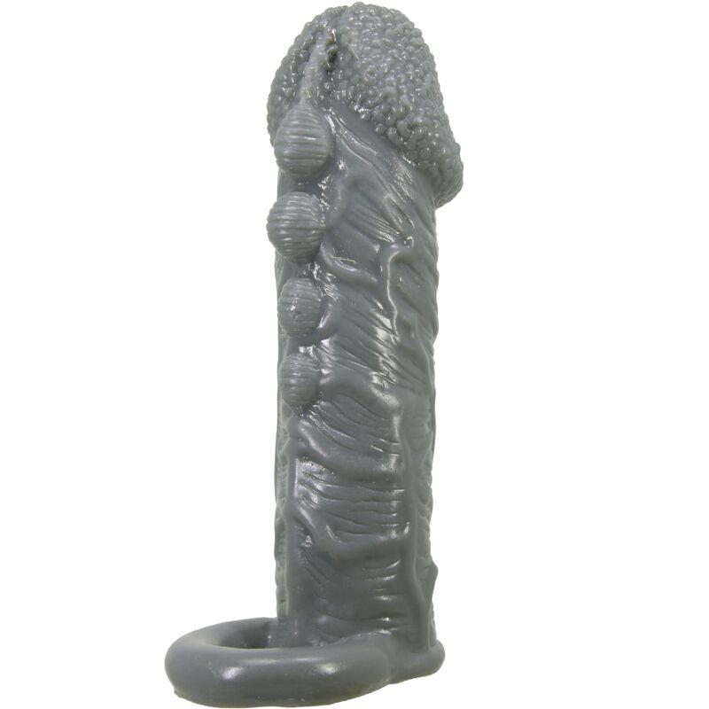 REALISTIC PENIS ENLARGER AND DELAY SLEEVE GREY
