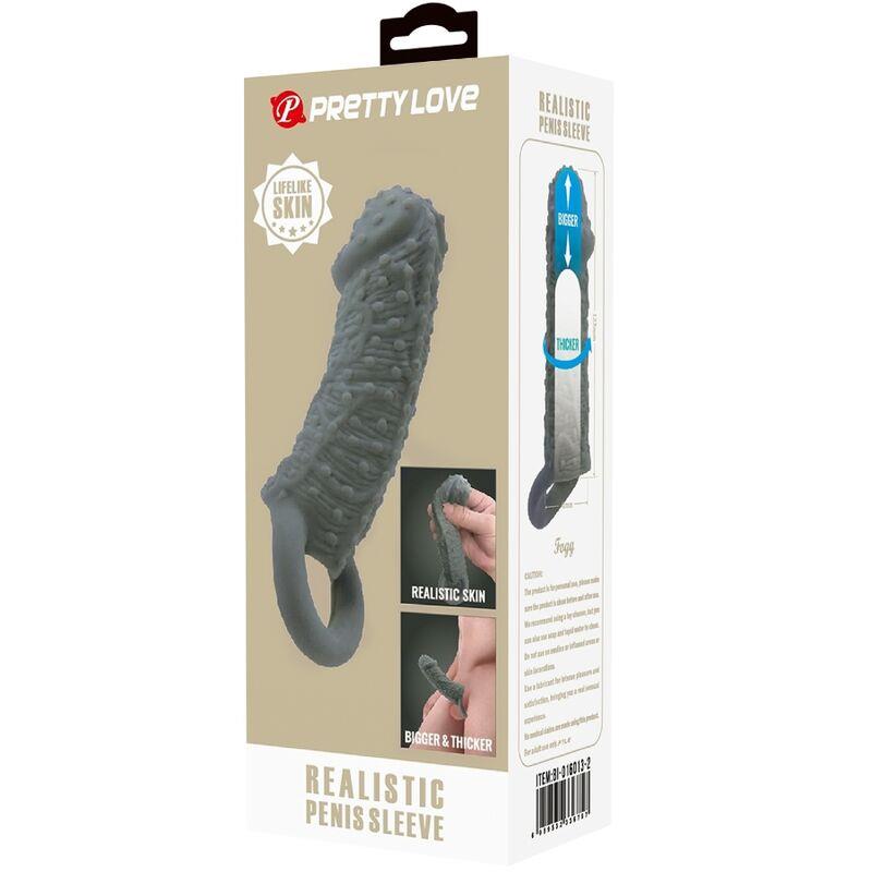 REALISTIC PENIS ENLARGER AND DELAY SLEEVE MODEL 2 GREY