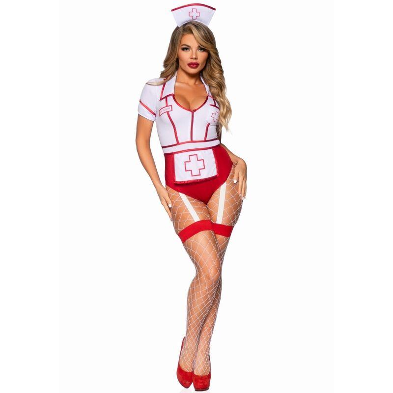 SEXY NURSE COSTUME RED/WHITE S