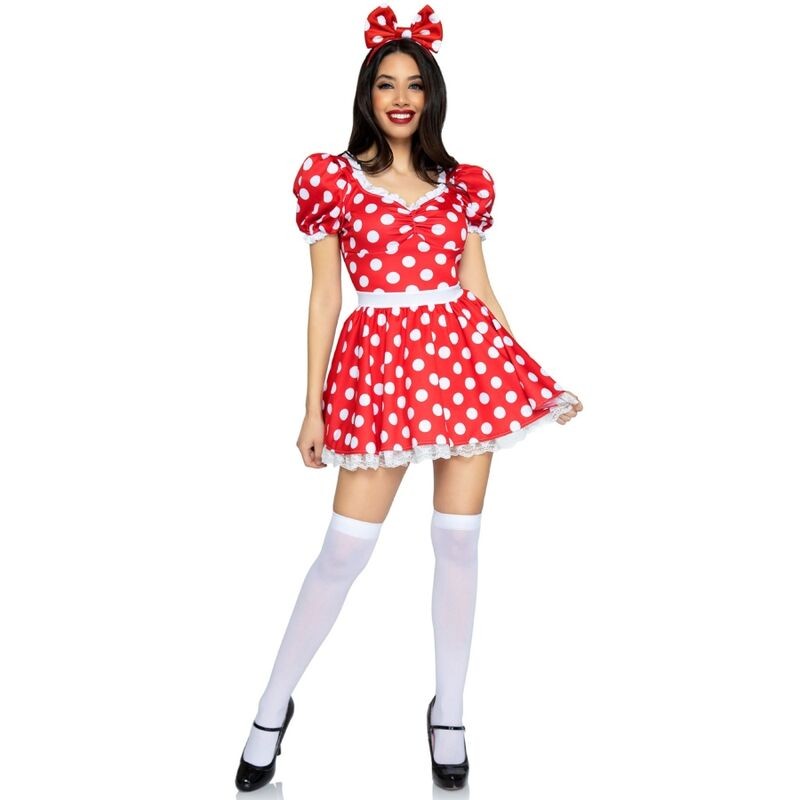 POLKA DOT DRESS + HEADBAND RED/WHITE S
