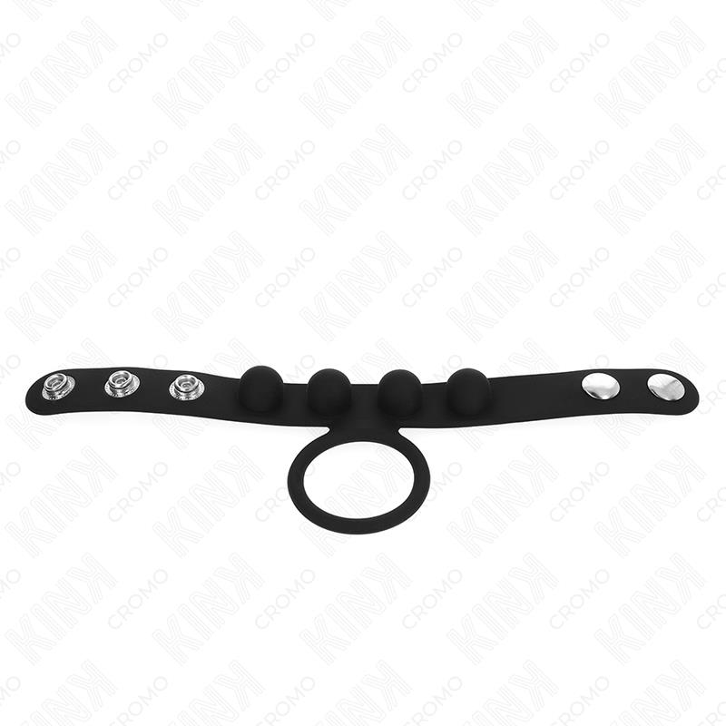 LEATHER PENIS RING 3.5 CM WITH PRESSURE CLOSURE 23 X 2 CM