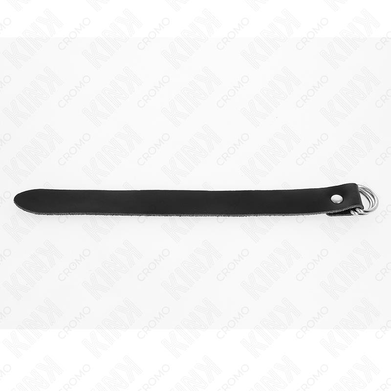 LEATHER PENIS RING WITH PRESSURE CLOSURE 22 X 2 CM