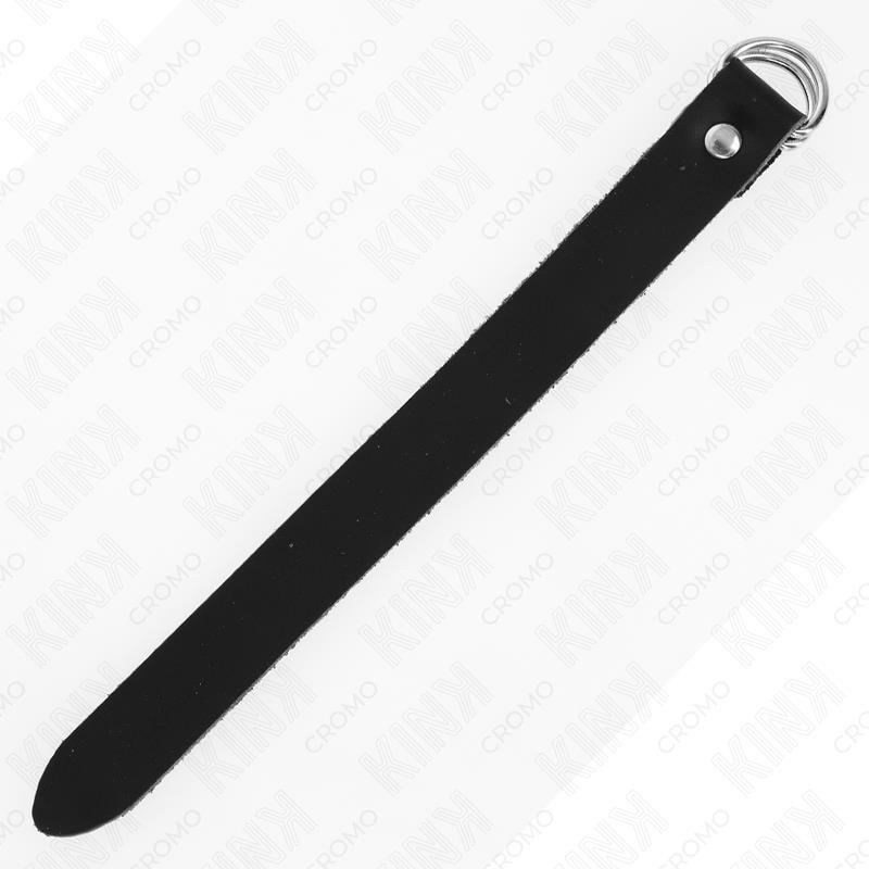 LEATHER PENIS RING WITH PRESSURE CLOSURE 22 X 2 CM