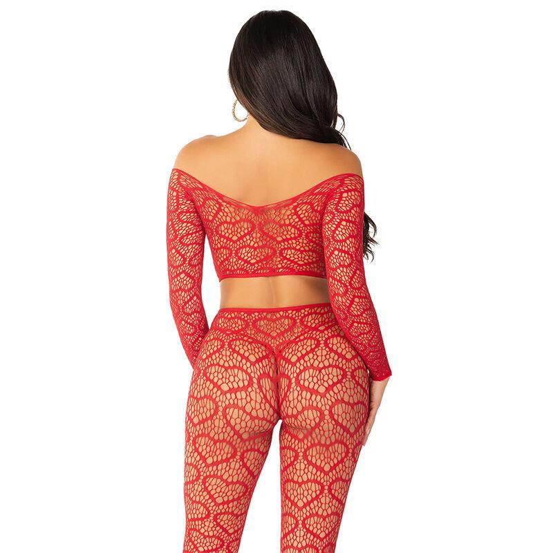 CROP TOP + STOCKINGS RED ONE SIZE