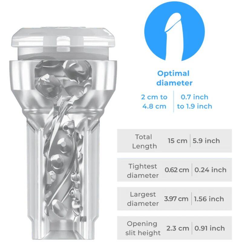 FEEL POCKET STROKER CRYSTAL BY KIIROO TRANSPARENT