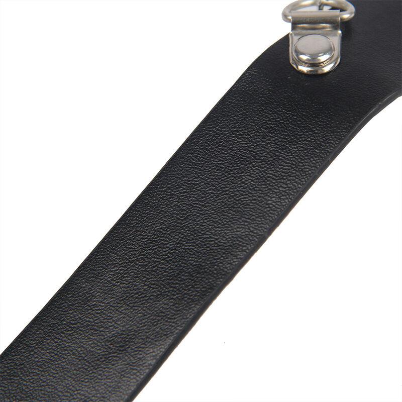 953720 BONDAGE LEATHER STRAP BREAST CLAMPS BLACK ONE SIZE