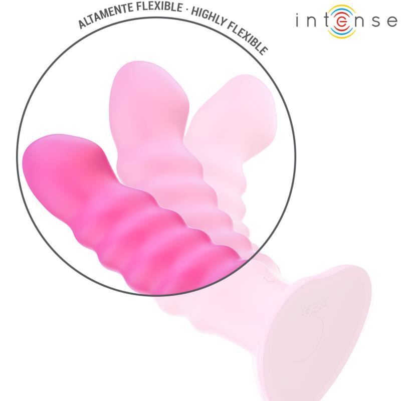 CINDY VIBRATOR SIZE L SPIRAL DESIGN 10 VIBRATIONS PINK REMOTE CONTROL