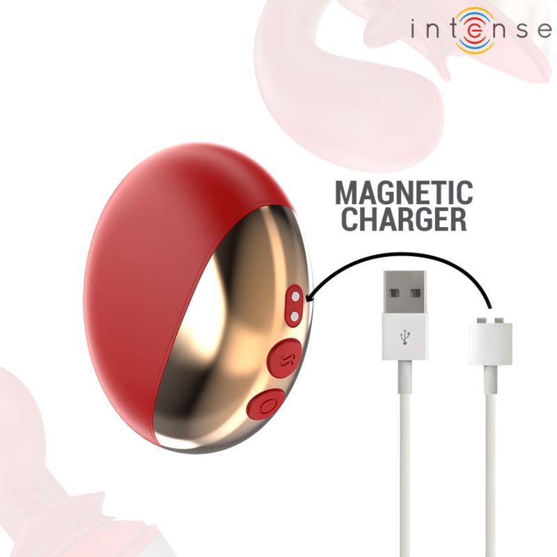 MARIAH VIBRATOR & STIMULATOR IN U SHAPE 10 VIBRATIONS RED