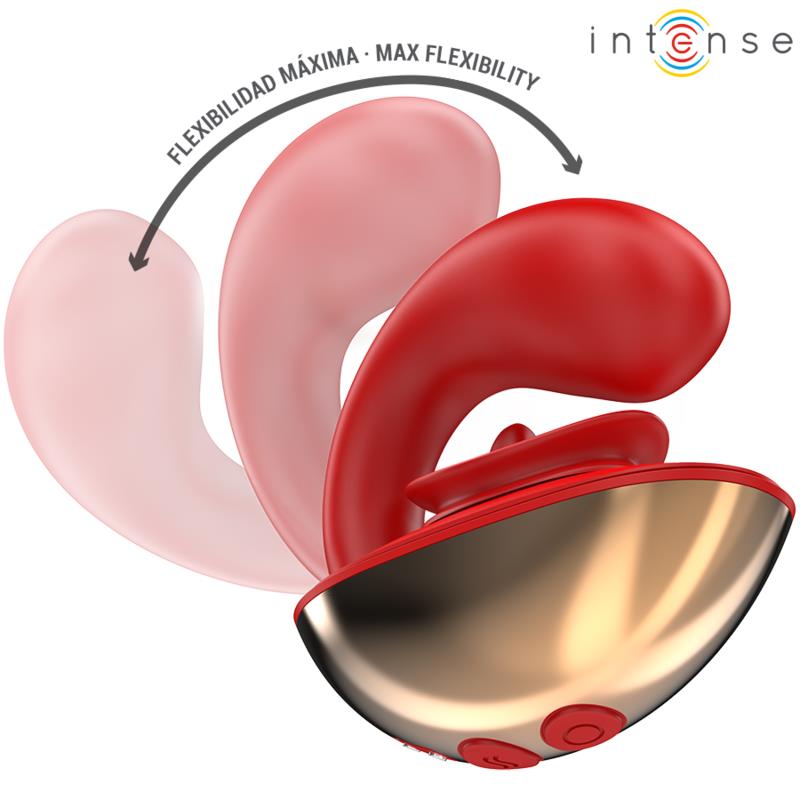 MARIAH VIBRATOR & STIMULATOR IN U SHAPE 10 VIBRATIONS RED