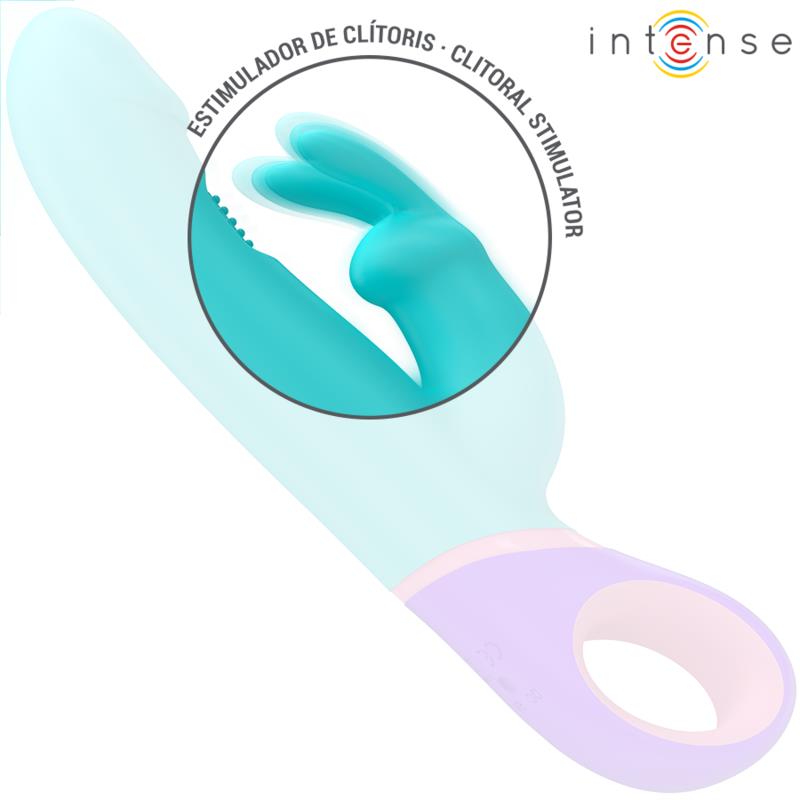 MONICA RABBIT VIBRATOR WITH ROTATING G-SPOT STIMULATOR BLUE