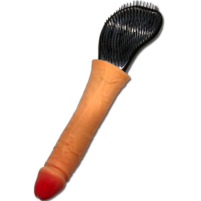 HAIR BRUSH WITH PENIS AT THE TIP