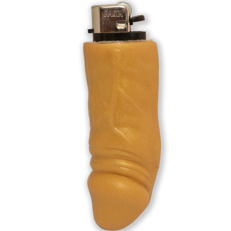 GOLDEN PENIS-SHAPED RECHARGEABLE LIGHTER