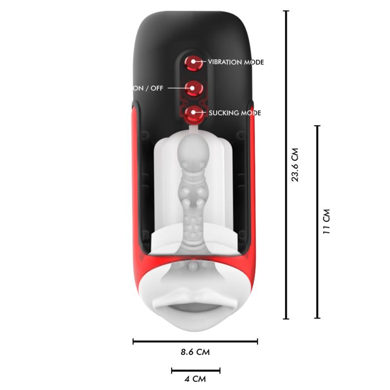 BLAZE AUTOMATIC MOUTH MASTURBATOR 5 SUCTION AND VIBRATION MODES